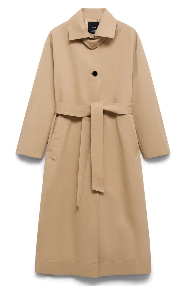 Belted Water Repellent Long Trench Coat | Nordstrom