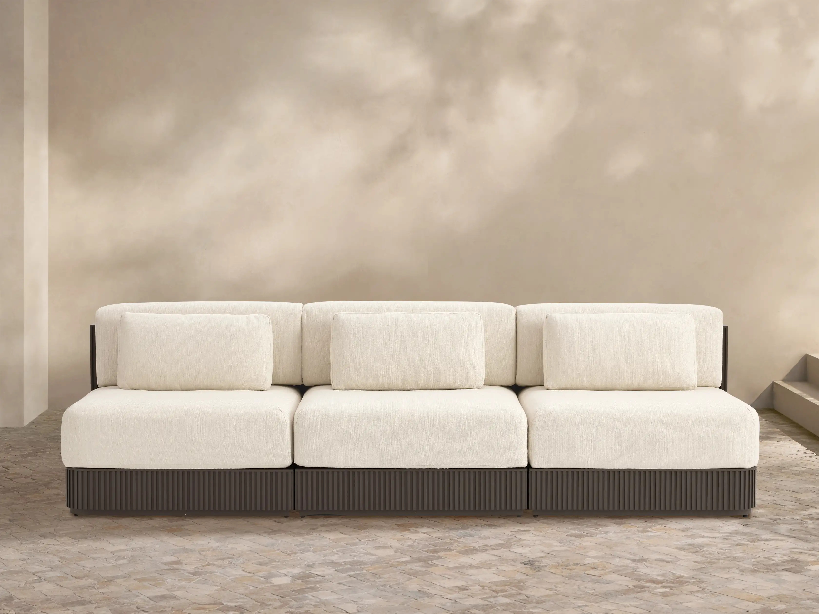 Beaumont Outdoor Aluminum Three-Piece Modular Sofa | Arhaus