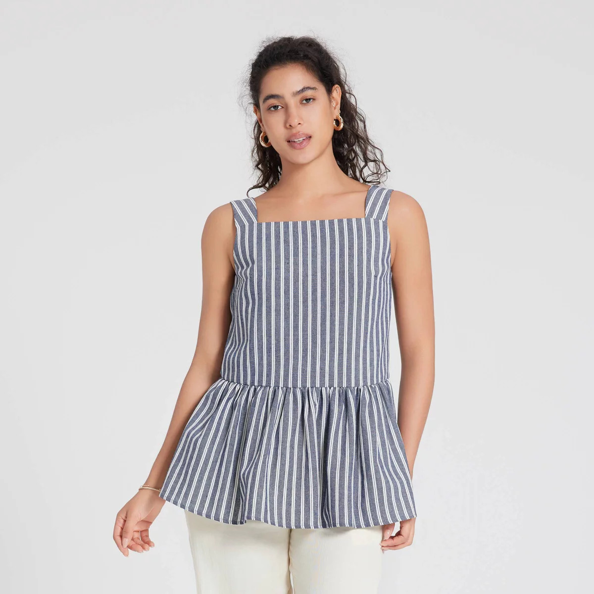 Women's Square Neck Peplum Top - Universal Thread™ | Target