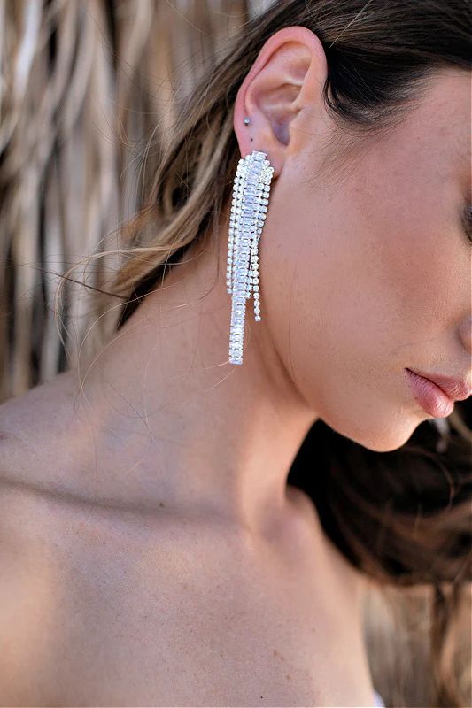 NEW!! Crystal Art Deco Drop Earring | Glitzy Bella