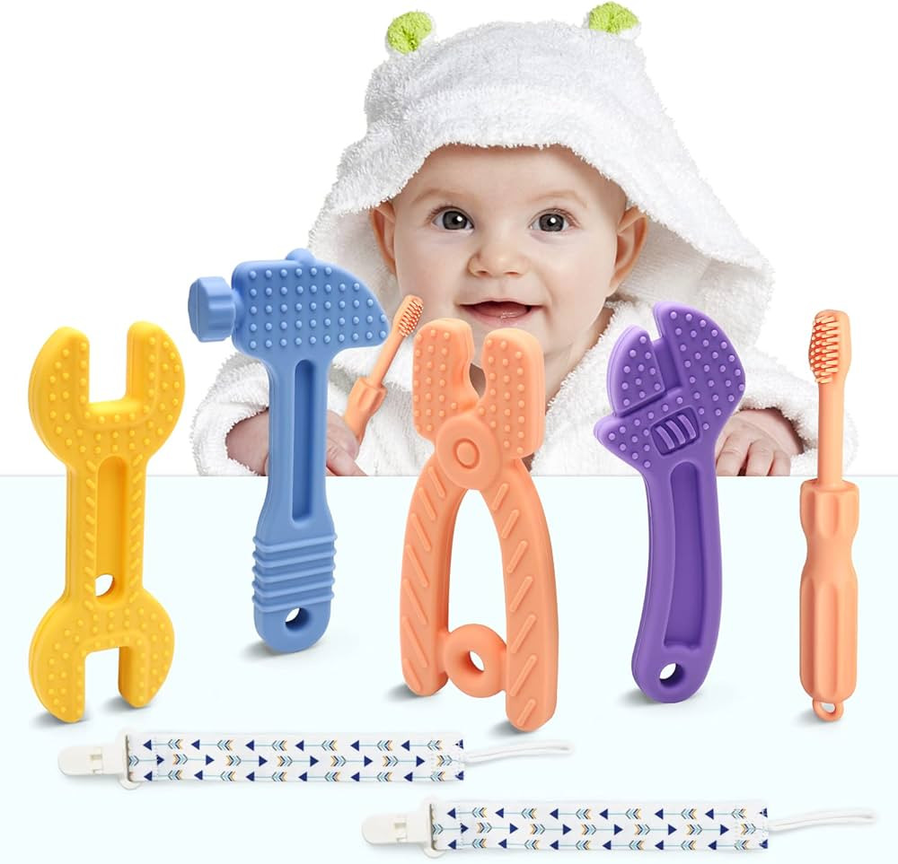 Baby Boy Toys - Baby Molar Teether Teething Toys 0-6 Months 6-12 - Soothe Babies Sore Gums Chew T... | Amazon (US)