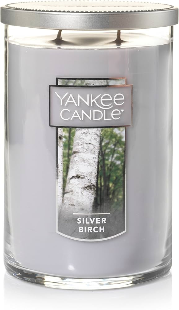 Yankee Candle Silver Birch Scented, Classic 22oz Large Tumbler 2-Wick Candle, Over 75 Hours of Bu... | Amazon (US)