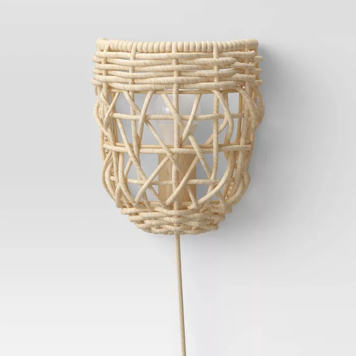 Seagrass Karina Wall Sconce Natural (Includes Energy Efficient Light Bulb) - Opalhouse™ | Target