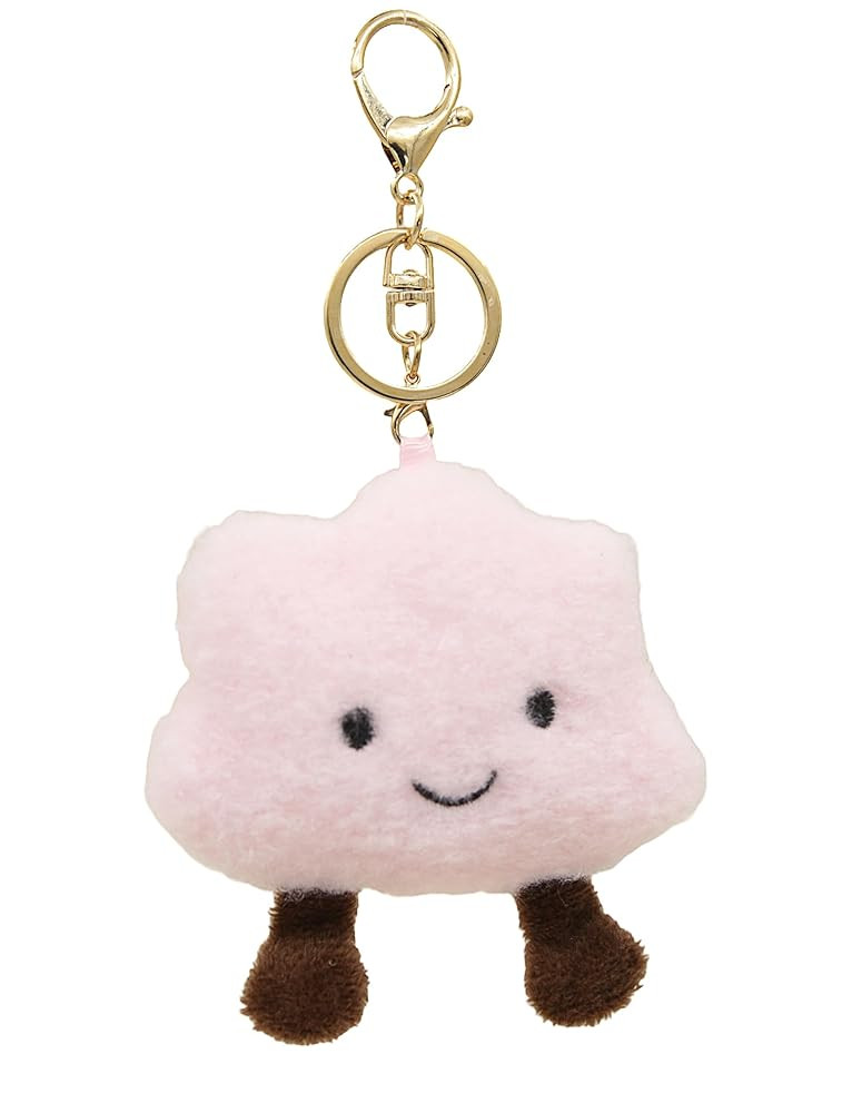Cute Cloud Plush Keychain for Backpack, Kawaii Purse Bag Charms for Handbags Accessories Gift for... | Amazon (US)