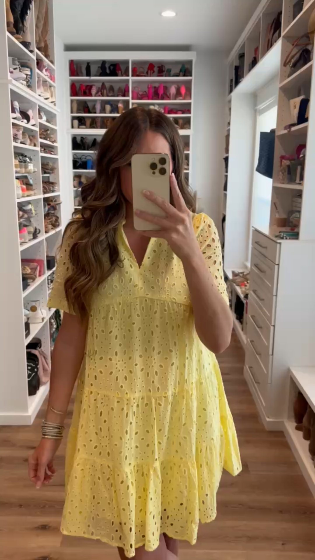 In a small eyelet lace dress, tie up espadrille wedges and accessories- fits tts.

#LTKSeasonal #LTKStyleTip #LTKFindsUnder50