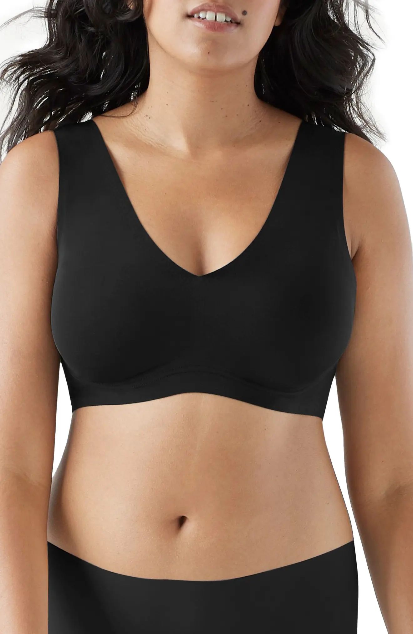 Women's True & Co. True Body Lift V-Neck Bralette, Size Medium - Black | Nordstrom