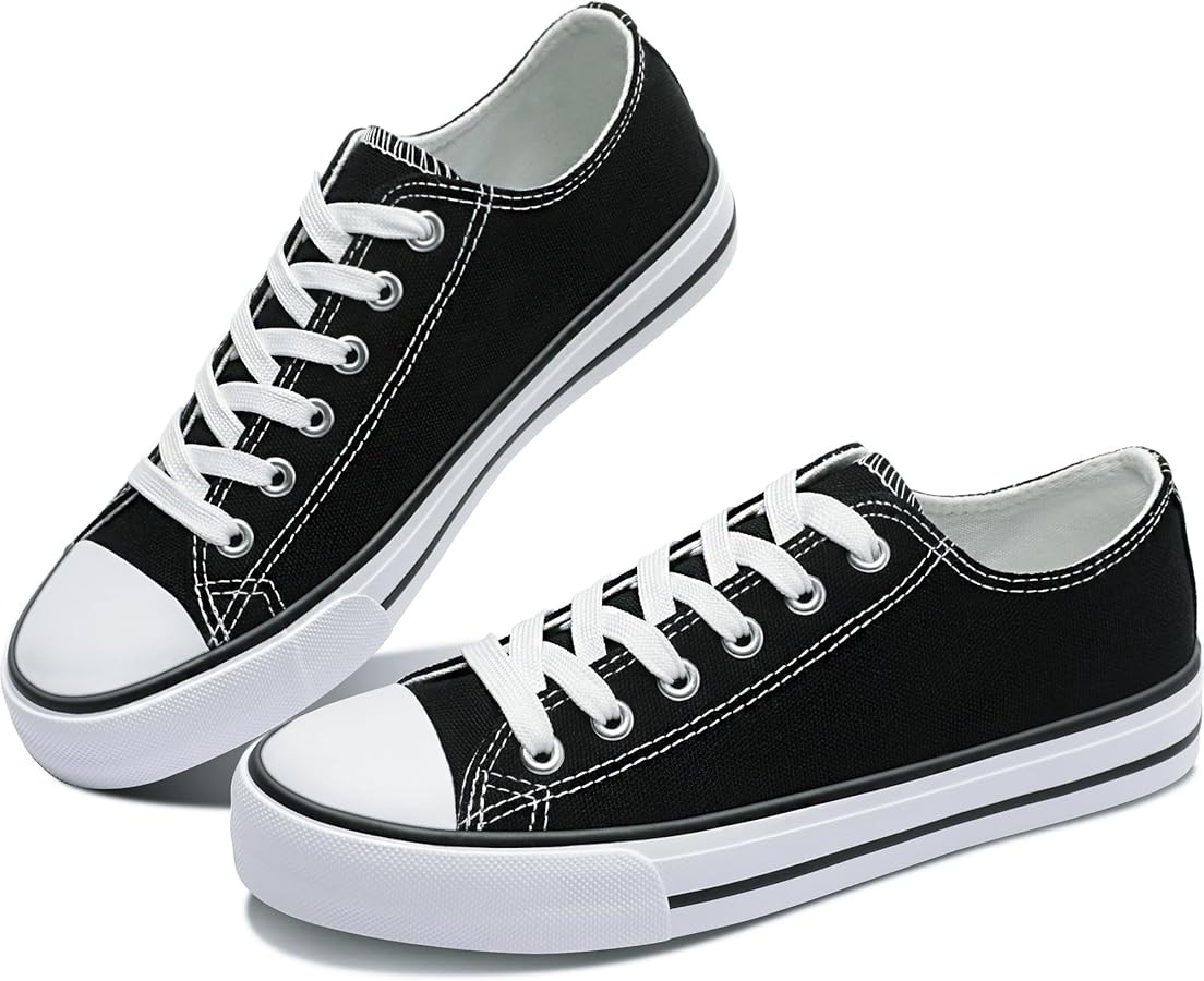 Obtaom Women’s Canvas Shoes Low Top Fashion Sneakers Slip on Walking Shoe | Amazon (US)