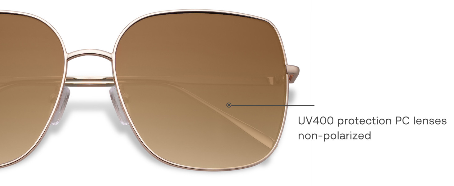 SOJOS Trendy Oversized Square Metal Frame Sunglasses for Women Men Retro Big Flat Lens UV Protect... | Amazon (US)