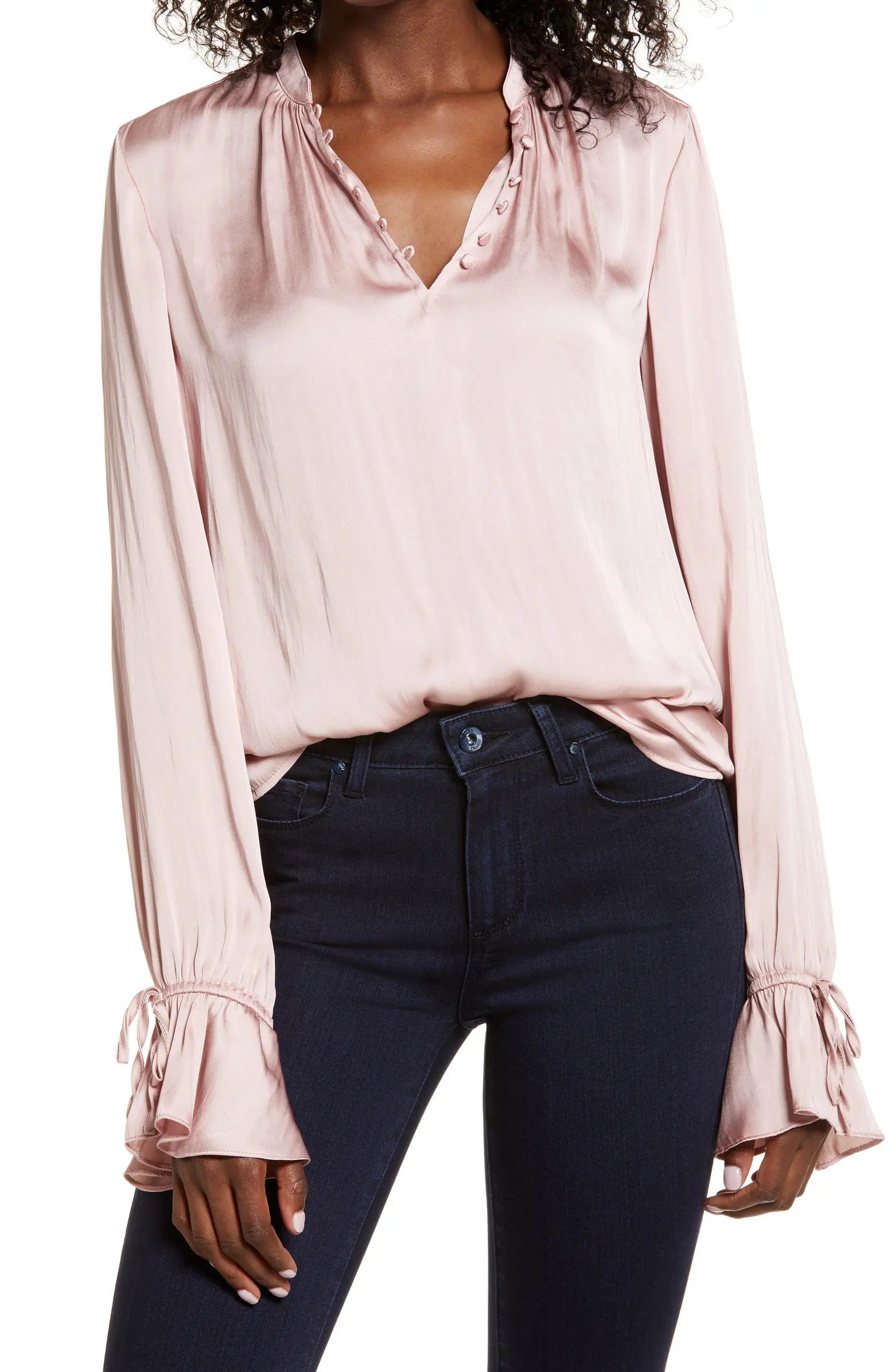 PAIGE Ana Ruffle Sleeve Blouse | Nordstrom | Nordstrom