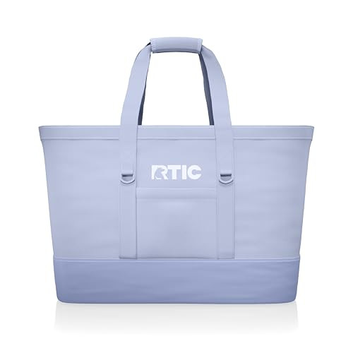 RTIC Everyday Insulated Tote Bag, Large Reusable Thermal Cooler with Zippered Top for Beach, Grocery, Shopping, 35 L Capacity, Periwinkle | Amazon (US)