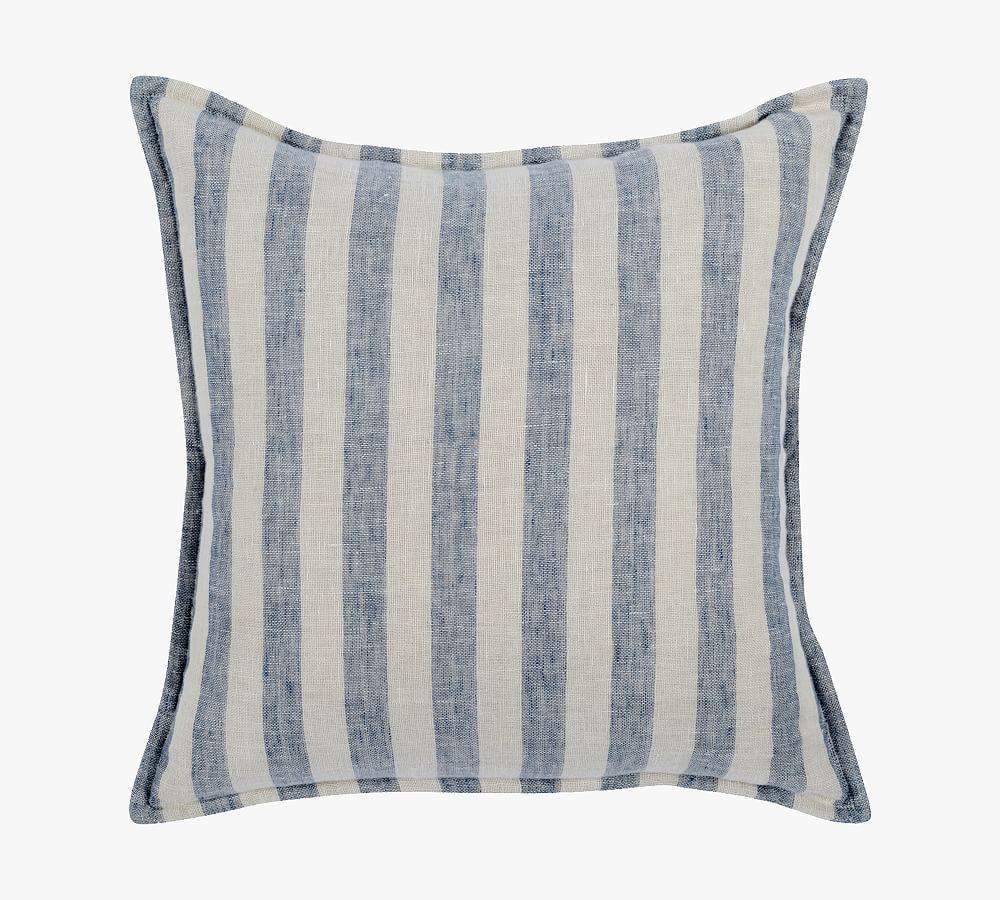 Ramira Linen Striped Pillow Cover | Pottery Barn (US)