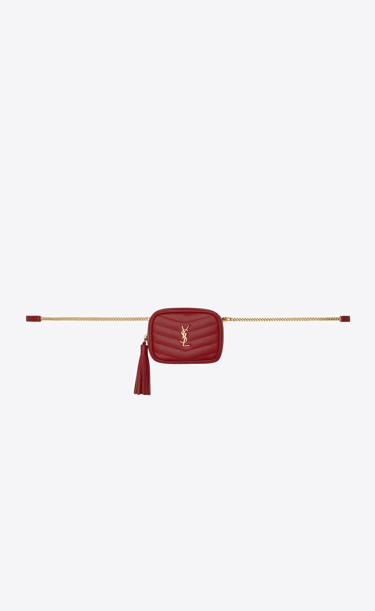 baby lou belt bag in quilted grain de poudre embossed leather | Saint Laurent Inc. (Global)