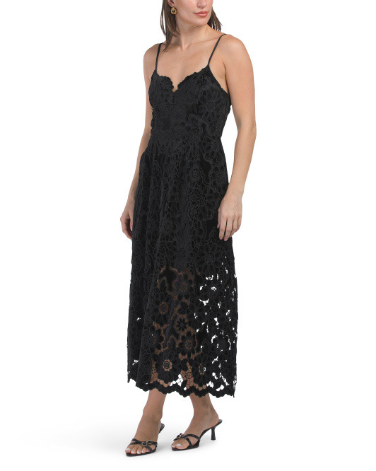 Velvet Lace Midi Dress | TJ Maxx