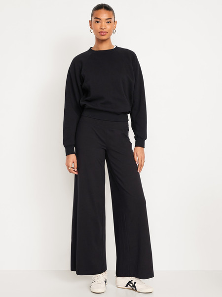 Mid-Rise Jersey Super Wide-Leg Leggings | Old Navy | Old Navy (US)