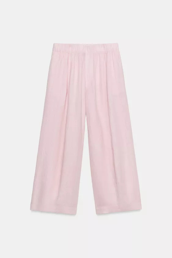 ZW COLLECTION LINEN BARREL TROUSERS | Zara UK