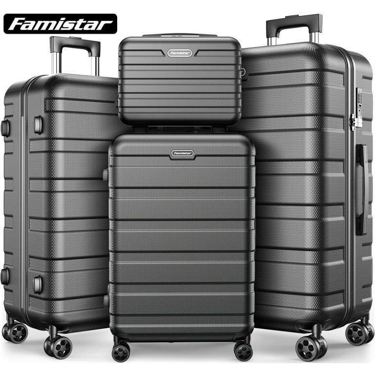 Famistar 4 Piece Hardside Luggage Suitcase Set with 360° Double Spinner Wheels Integrated TSA Lo... | Walmart (US)