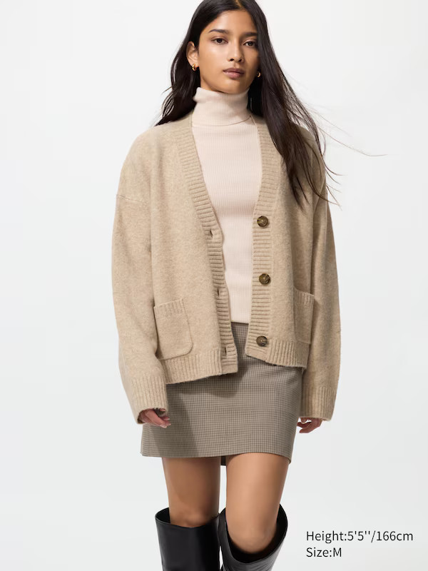 Souffle Yarn Short Cardigan | UNIQLO (US)
