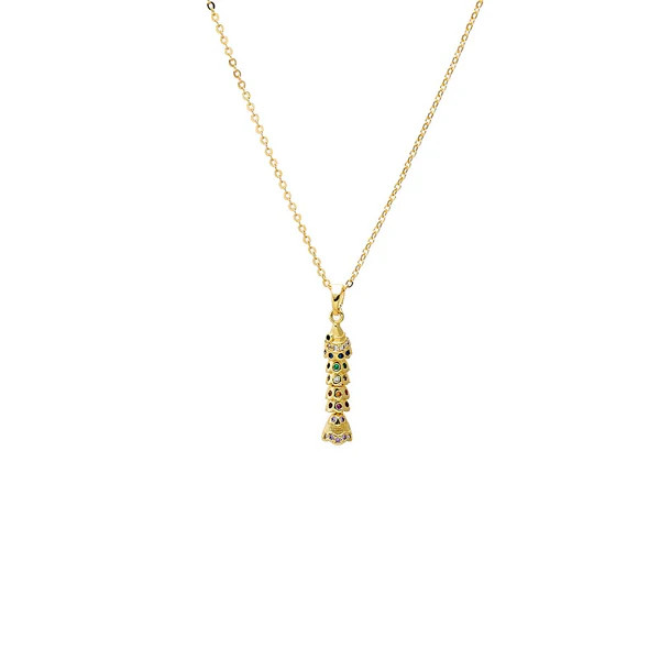 CZ Multi Color Fish Pendant Necklace | Adina Eden