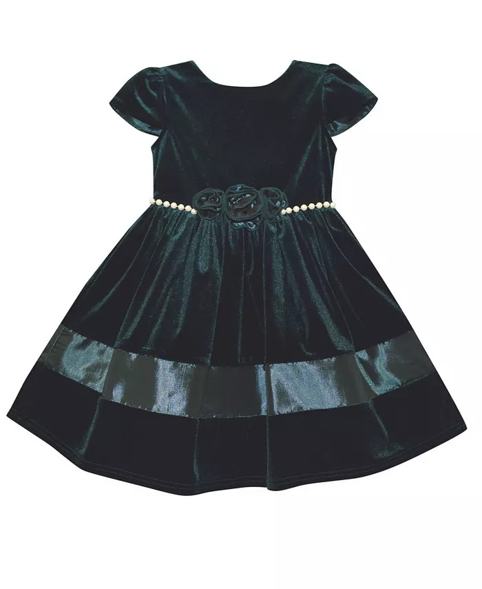 Baby Girls Pearl Rosette Flare Dress | Macy's