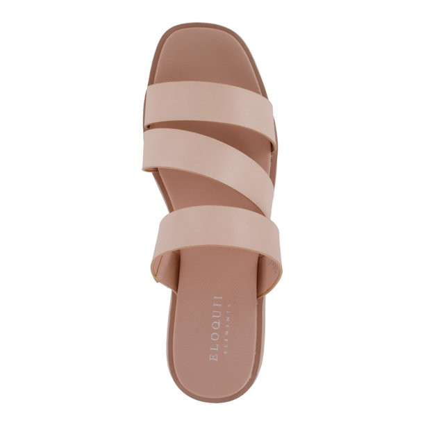 ELOQUII Elements Women's Wide Width Strappy Slide Sandal - Walmart.com | Walmart (US)