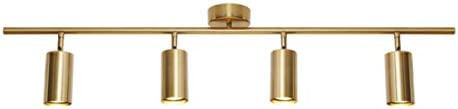 BOKT Flush Mount Ceiling Light 4 Heads Golden Brushed Brass Track Lighting Fixture Modern Adjusta... | Amazon (CA)