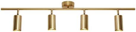 BOKT Flush Mount Ceiling Light 4 Heads Golden Brushed Brass Track Lighting Fixture Modern Adjusta... | Amazon (CA)