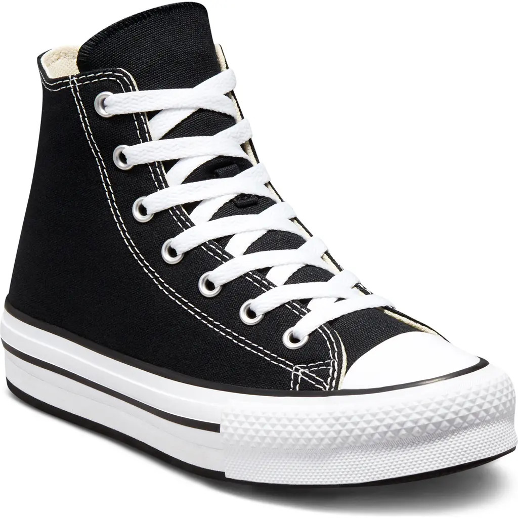 Converse Chuck Taylor® All Star® EVA Lift High Top Sneaker in Black/white/black at Nordstrom, Size 3.5 | Nordstrom