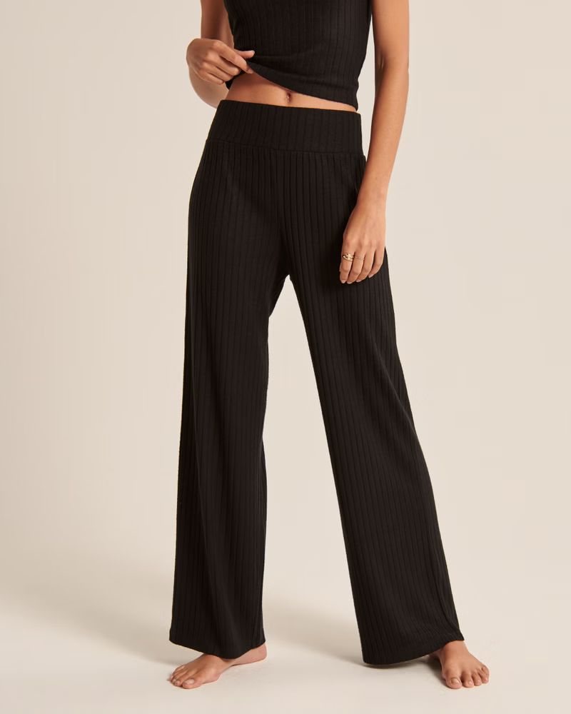 Women's Cozy Wide Leg Pants | Women's Up To 50% Off Select Styles | Abercrombie.com | Abercrombie & Fitch (US)