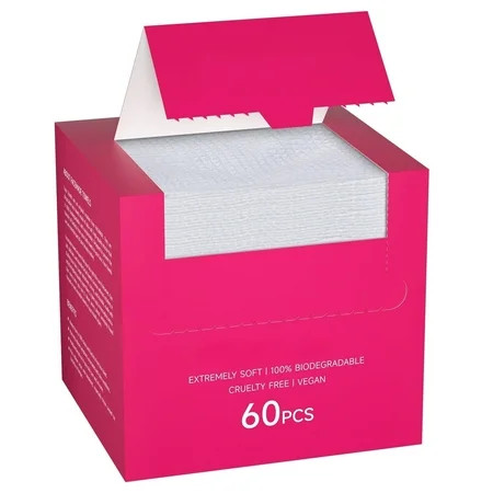 Clean Towels 60 Ct - Size 11.5 x 11.1 Disposable Face Towelette Makeup Remover Wipes Facial Washcloth Multi-Purpose Cotton Tissues for Personal Care | Walmart (US)
