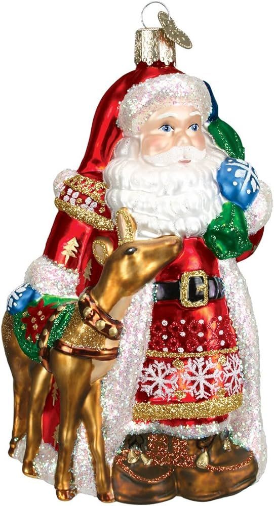 Old World Christmas Ornaments: Assortment of Santas Glass Blown Ornaments for Christmas Tree, Nor... | Amazon (US)
