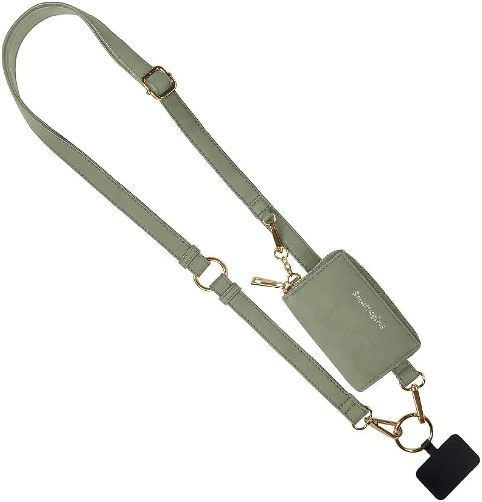 Clip & Go Strap - Cell Phone Strap with Brushed Vegan Leather Pouch | Amazon (US)