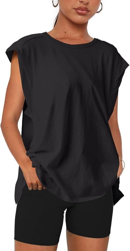 Panadila Womens Oversized Short Sleeve Workout Tshirts Loose Fit Athletic Gym Tops Casual Summer ... | Amazon (US)