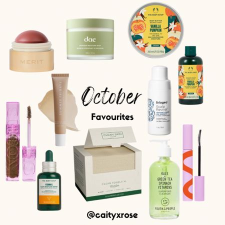 Ocotober favourites! Makeup and skincare favourites, clean beauty favourite, 

#LTKHoliday #LTKSeasonal #LTKbeauty