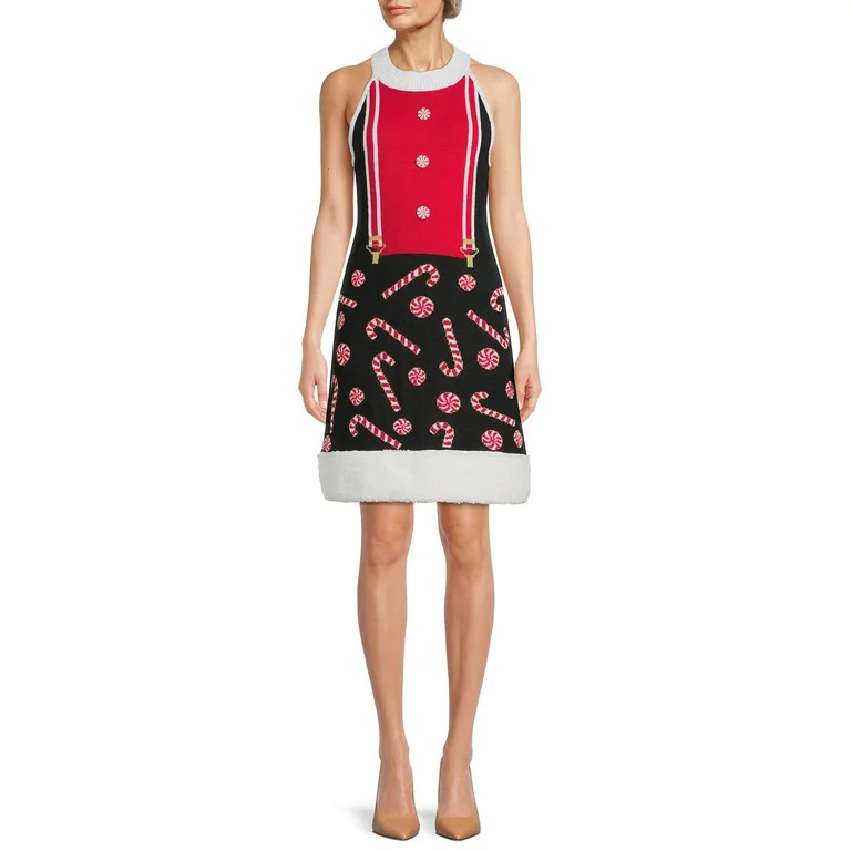 No Boundaries Junior's Christmas Sweater Dress, Walmart Christmas Dress, Walmart Dresses, Walmart | Walmart (US)