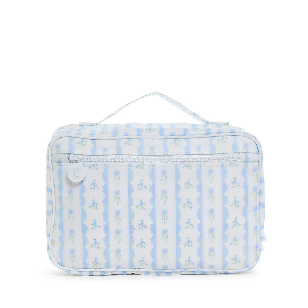 Hanging Toiletry Bag - Bundle Up - Ribbon Floral Blue | TRVL DESIGN