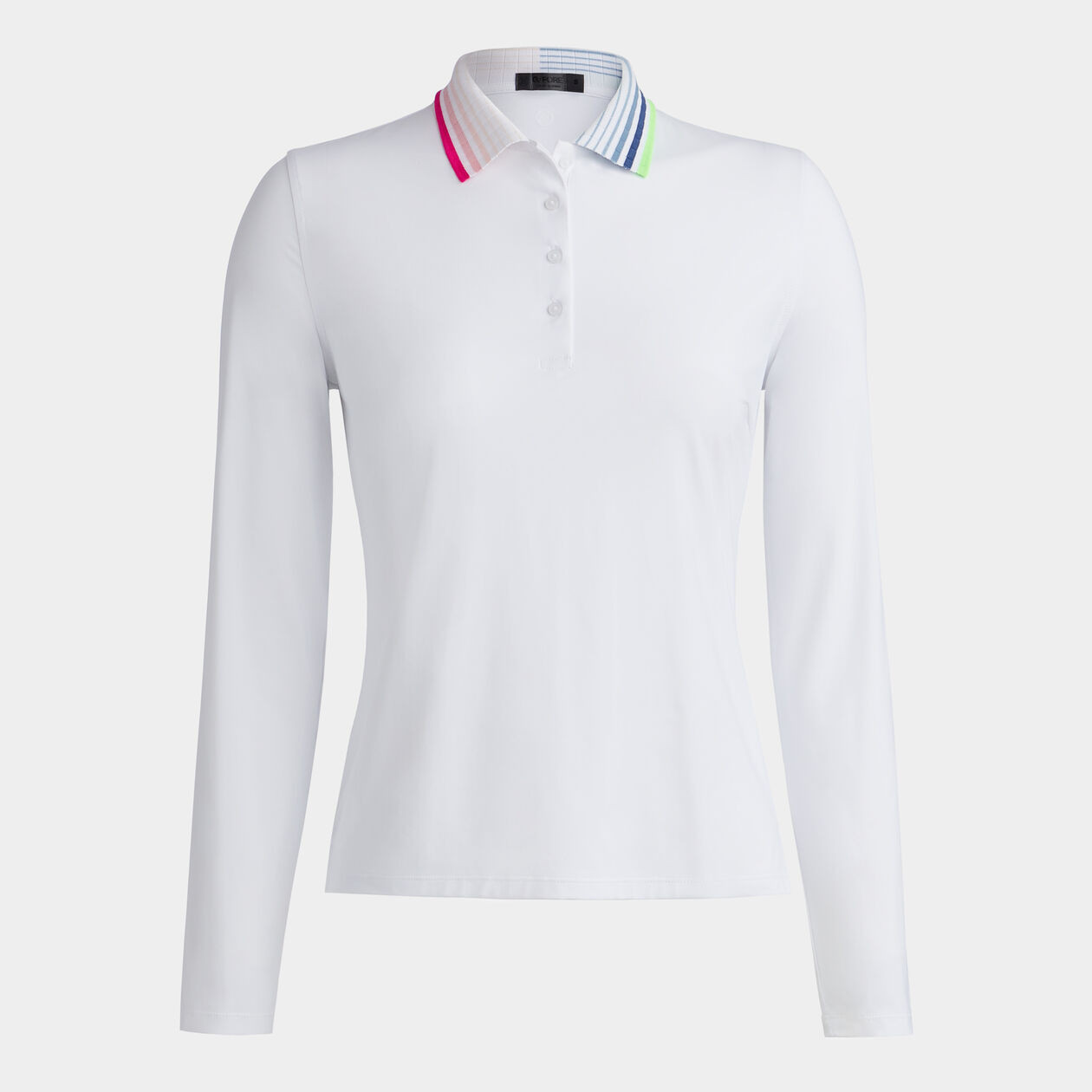 RIB PLEATED CONTRAST COLLAR SILKY TECH NYLON LONG SLEEVE POLO – G/FORE | G/FORE | GFORE.com
