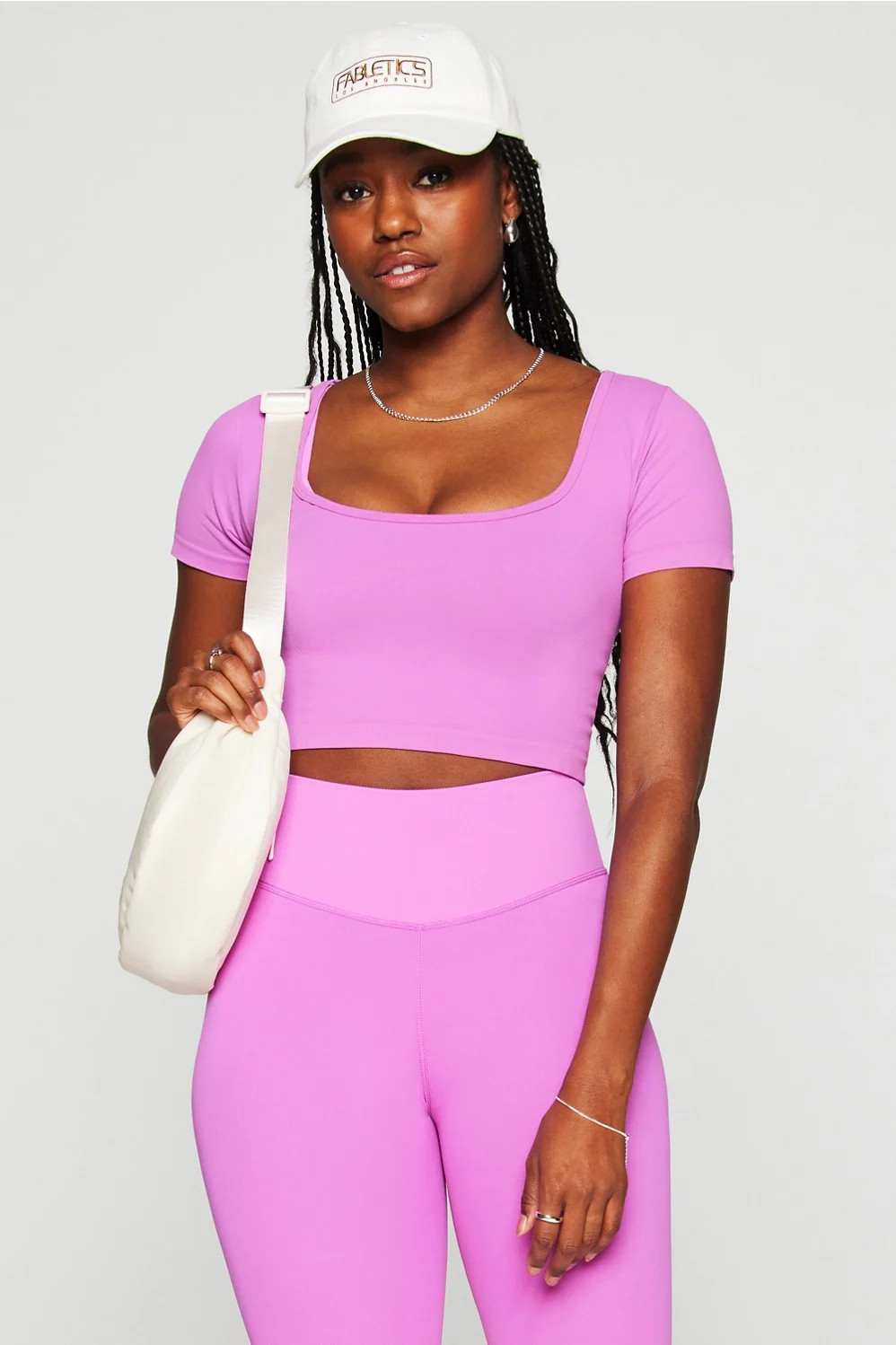 Sleek Seamless Scoop Neck Short-Sleeve Top | Fabletics