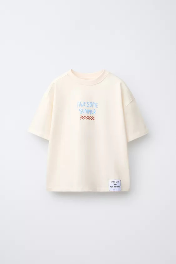 SLOGAN PRINT T-SHIRT | Zara UK
