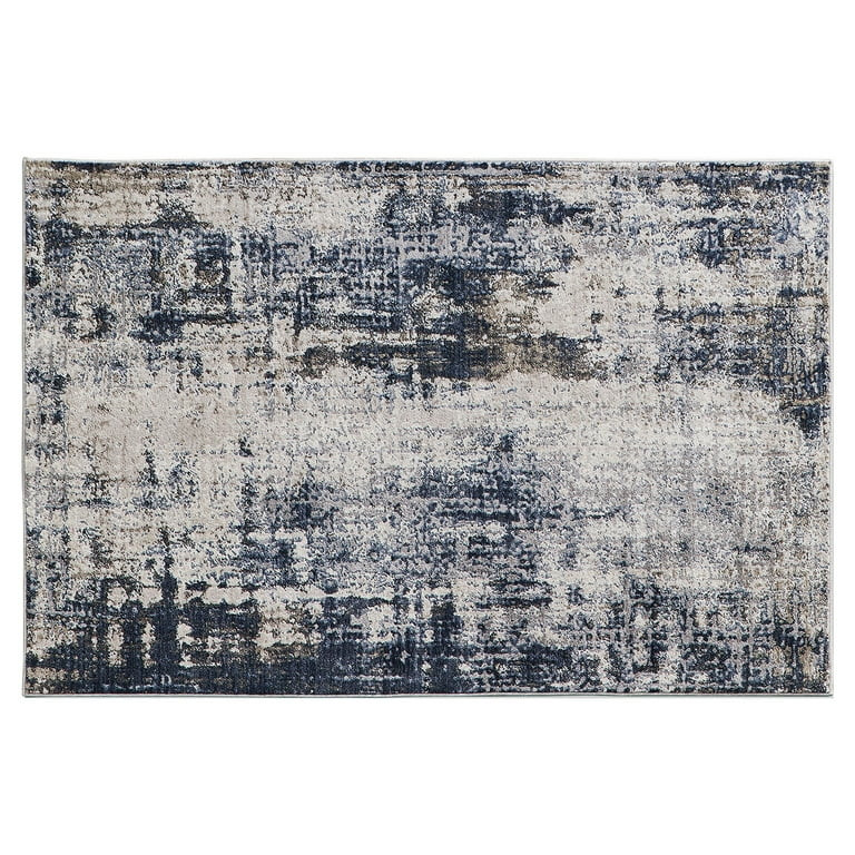 Better Homes & Gardens Navy Abstract Indoor Area Rug, 4' x 6' | Walmart (US)