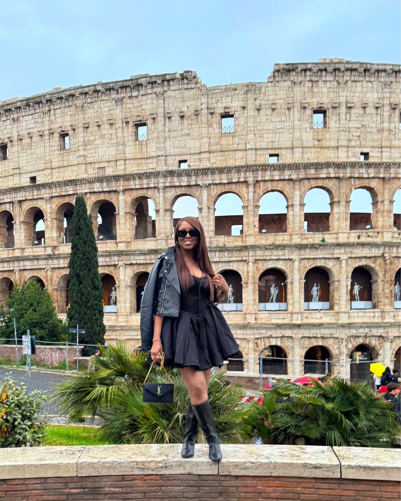 She was a Baddie …Getting Ready! lol
GRWM for a rainy night at the Colosseum in Rome, Italy.

I styled a leather moto jacket with a mini dress and boots—comfortable, cute, and travel-ready.

Crossbody bags are my must-have for any international trip: hands-free, safe, and stylish. 

#LTKTravel #LTKStyleTip #LTKFindsUnder100