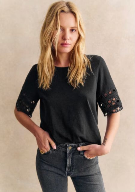 Love this Sezane tee  so much I ordered it in two colors! Perfect spring top. Wear it with jeans or pair is with a skirt. 

#LTKStyleTip #LTKSeasonal #LTKFindsUnder100