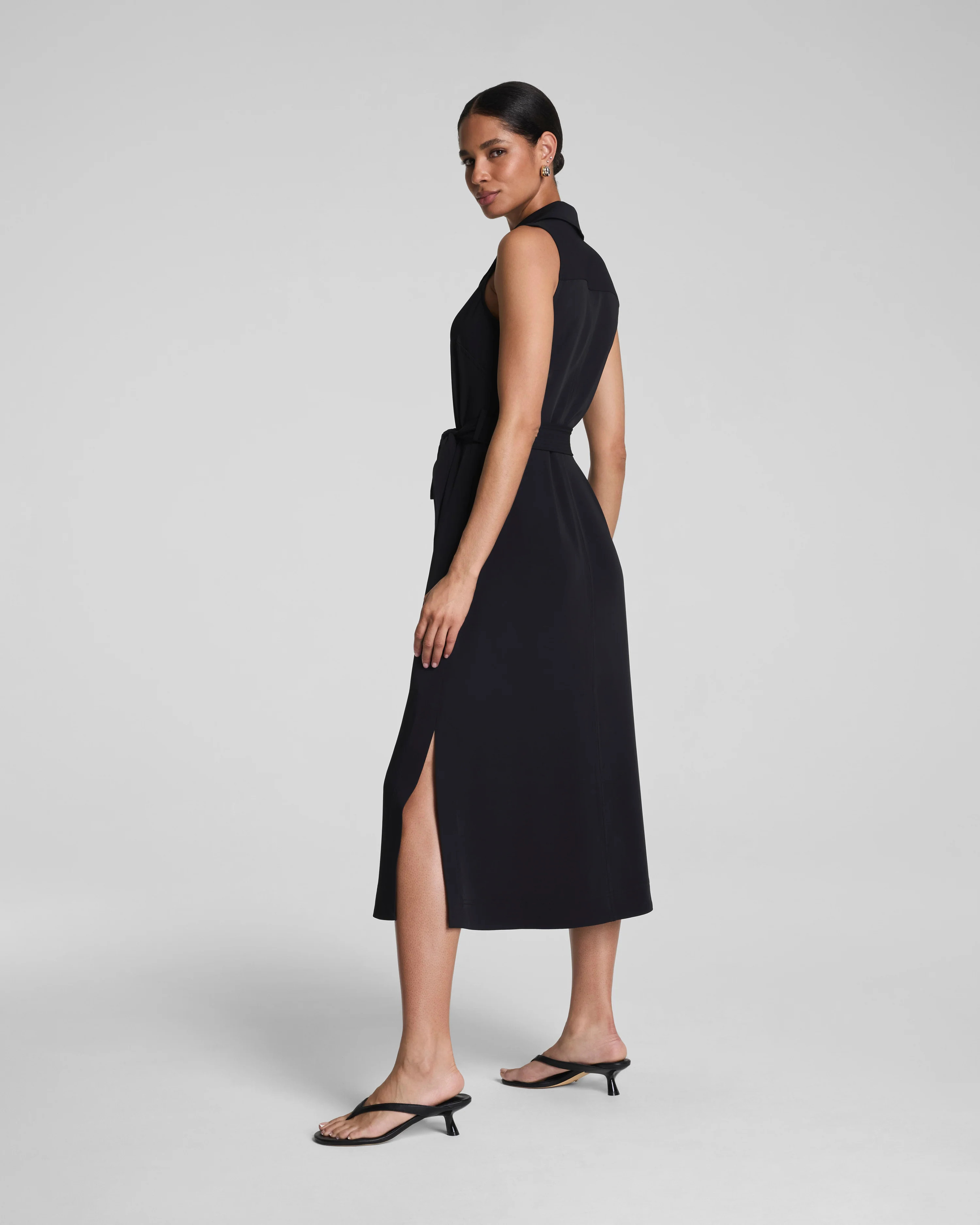 SPANX\u00ae CarryOn Belted Midi Shirt Dress | Spanx