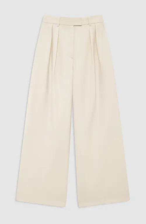 ANINE BING Lou Trouser in Ecru at Nordstrom, Size 34 | Nordstrom