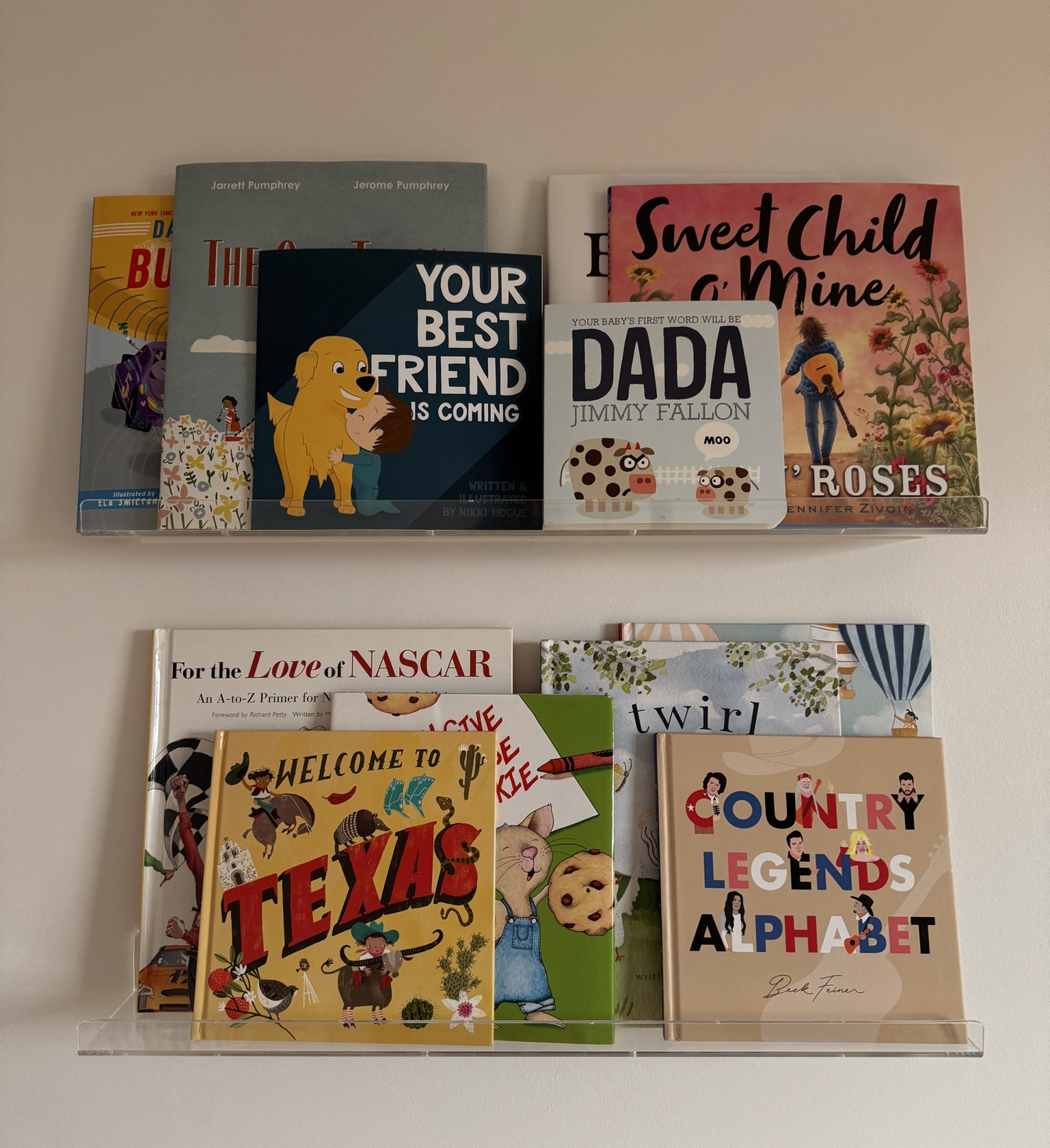 Nursery bookshelves 🤍 Linked the acrylic shelves and all the books I could find  

#LTKbaby #LTKhome #LTKkids