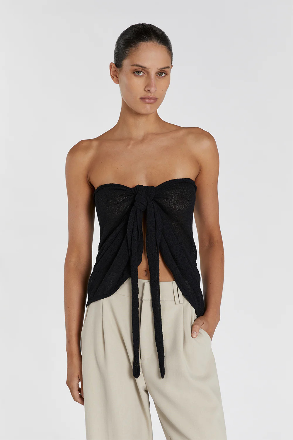 BREE BLACK KNIT SARONG | DISSH