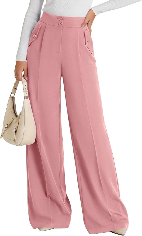 PRETTYGARDEN Women's Wide Leg Work Dress Pants Trousers | Amazon (US)