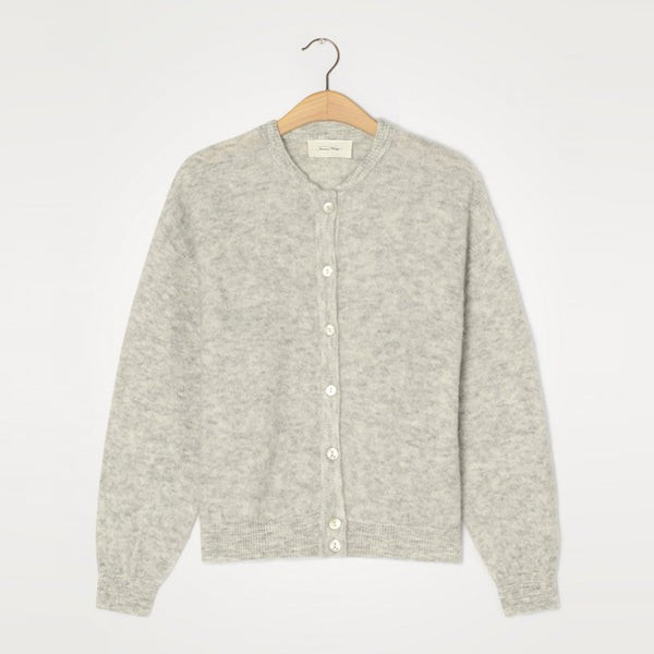 American Vintage Zabidoo Grey Gris Clair Chine Cardigan - Trouva | Trouva (Global)