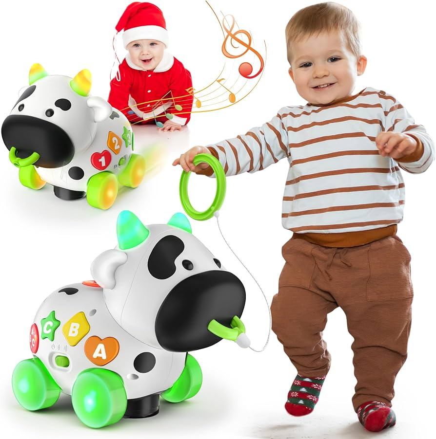 Talkfun Musical Cow Toys for 1+ Year Old Boy Girl, Bilingual Baby Toy 6-12-18 Month, One Year Old... | Amazon (US)