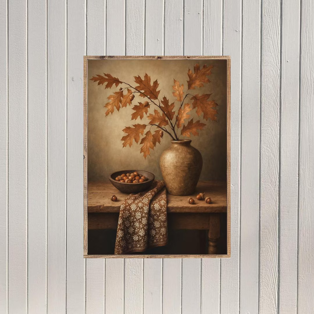 Of Acorns and Amber Light Canvas Printed Sign - Etsy | Etsy (US)