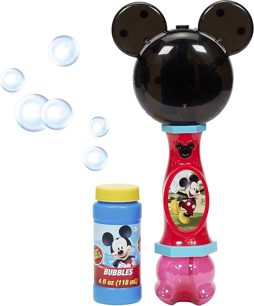 Little Kids Disney Mickey Mouse Light and Sound Musical Bubble Wand, Includes Bubble Solution, Mu... | Amazon (US)